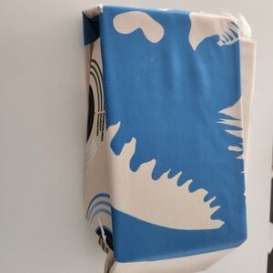 Blue and Cream Abstract Tote Bag